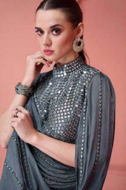 Wedding Collections Georgette Embellished Gown - MYLUXURY LANE ENTERPRISE